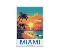 200 Piece Jigsaw Puzzles，Miami Florida Puzzles for Adults Educational Game Challenge Toy 200 Pieces 35x25cm