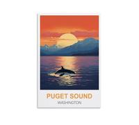 200 Piece Jigsaw Puzzles，Puget Sound Washington Puzzles 200 pieces puzzles for adult children classic family puzzle indoor 35x25cm