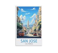 200 Piece Jigsaw Puzzles，San Jose California Puzzles for Adults Educational Game Challenge Toy 200 Pieces 35x25cm