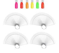 200 Piece Nail Swatches Sticks in Transparent, Detachable Practice Nails Sticks for Beginner, Nail Art Tips Nail Display for Salon