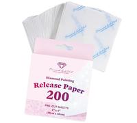 200-Piece Premium Double-Sided Diamond Painting Release Paper Pack, Multiuse Painting Paper, Precut Cover Replacements, 4" x 4" (10 x 10 cm)