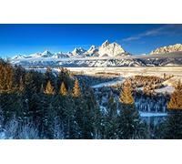 200 Piece Puzzle for Kids, Natural Beauty, Wyoming, Grand Teton, Ansel Adams 35x25CM