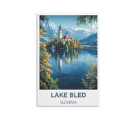 200 Piece Puzzles for Adults Lake Bled Slovenias Puzzles Micro Pieces Challenging Difficult Puzzles Christmas Birthday Gift Game Toys 35x25cm