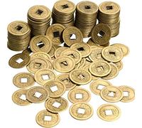200 Pieces 1 Inch Chinese Coins Feng Shui I-Ching Coins Good Luck Fortune Coins for Health Success and Wealth