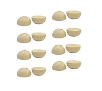 200 Pieces 1 Inch Wooden Split Balls Half Round Wood Beads Unfinished Wooden Half Sphere for DIY Crafts