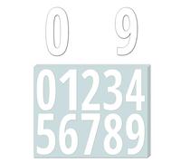 200 Pieces, 100mm - Number Stickers, Large Waterproof Vinyl Stick On Numbers, Door Sticky Numbers - White