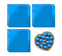 200 Pieces 5.9" x 5.9" Chocolate Bar Wrappers, Aluminum Foil Sheets Chocolate Wrappers Packaging, Candy Wrapping Paper for Homemade Sweets Festival Christmas Birthday Party Gifts (Blue & Plain)