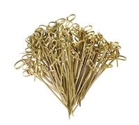 200 Pieces Bamboo Skewers Eco-Friendly Canape Sticks 4.7" Biodegradable Bamboo Skewers Food Toothpicks for Appetisers, Cocktails, Barbecue Snacks