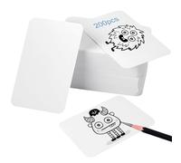 200 Pieces Blank Kraft Paper Cards,8.5×5.5cm White Blank Business Card