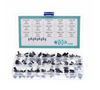 200 Pieces Box Electrolytic Capacitors Set Comprehensive Choice for Various Electronics Applications Easy to Carry on Circuit Projects