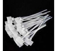 200 Pieces Cable Ties, White Self-Locking Cable Mark Ties, Writeable Desk Cable Organization, Labeled Cable Marker Binders, Cable Labels for School, Garden, Office, Wall, Car