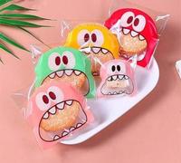 200 Pieces Candy Bag, monster Cookie Bag, Self Adhesive sandwich Bags, Treat Bags, vegetable crisps fruit, Biscuits, Candy, Chocolate kids snack bags