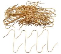 200 Pieces Christmas Tree Hooks Ornament Hanging Hooks S-Shaped Hangers for Christmas Tree Hanging (Gold)