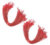 200 Pieces Christmas Tree Pendant Hooks Ornament Hangers Precut Cord Easy Lock Clip with Pre-Cut Hanging String Christmas Ornament Hanger String