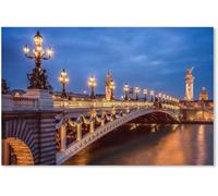 200 Pieces City Pont Alexandre Iii Bridge Jigsaw Puzzles For Adults Classic Puzzle Teens Boys Girls Puzzles Letters On Back For Ideal Challenging 35x25CM