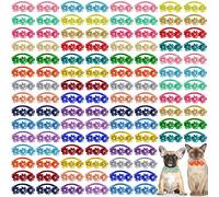 200 Pieces Dog Bow Ties Dog Collar Adjustable Flower Diamond Crystal Dog Cat Bowties Grooming Accessories for Small Medium Pet Puppy Dogs Girl Kitten Wedding Birthday Party