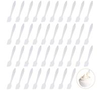 200 Pieces Facial Cream Spatula, Translucent Makeup Frosted Spatulas Mask Tip Scoops Cosmetic Spatula Scoop for Mixing and Sampling Cosmetics (8.2x1.5cm)