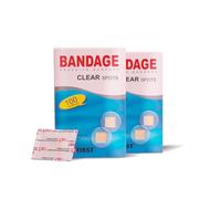 200 Pieces Glue Dot Dressings, Flex Fabric, Adhesive Bandages, 2.2 cm Diameter, Round Bandage for Wound Care and Hides Skin Spots, Ideal for Small Cuts