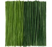200 Pieces Green Pipe Cleaners,Thick Fluffy Chenille Stems, Pipe Cleaner Crafts for Arts and Crafts, Perfect for Making Animals, Flowers, and St. Patrick's Day Decorations