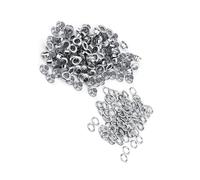 200 Pieces Grommet and Washer Grommet Kit 5mm Hole Metal Eyelets Grommet Finish Grommet Eyelet for Clothes Fabric Leather Tag Bag