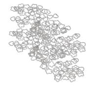 200 pieces hair rings, metal hair jewelry star and heart shapes vibrant colors,for women's braids, dreadlocks, fashion & hip-hop hair decorations braids locs dreadlock. (Silver)