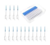 200 Pieces Interdental Brushes, Silicone Floss Sticks Dental, Tooth Floss Picks, Dual-Use Dental Floss Sticks, Teeth Floss Sticks, Between Teeth Cleaning Brushes, for Braces Oral Cleaning