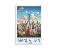 200 pieces jigsaw puzzle Manhattan New York，Puzzle Leisure Toy，educational Intellectual Decompressing Game Home Decoration Art Gift 35x25cm