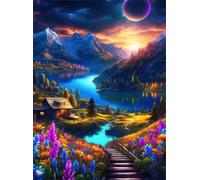 200 Pieces Jigsaw Puzzles For Adults Educational Game Challenge Toy Gifts 200 piece puzzles for adults Family Activity Game Puzzle Mountain River Landscape Cottage
