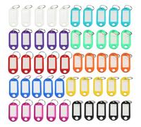 200 Pieces Key Rings10000key Rings with Tags,Key Tags 10 Multi Coloured Key Tags Key Fobs Labels Key Rings for Luggage,Office,Pet Name,Memory Stick Tags