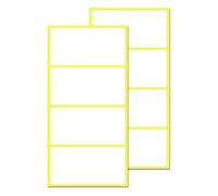 200 Pieces - Large White Sticky Labels, Plain Stickers to Write On - 100 x 50 mm