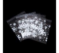 200 Pieces Little Cellophane Bags 7×7 cm Small Cookie Bags Mini Plastic Clear Self-Adhesive Sweet Bags for Bakery, Cookie, Candies, Biscuit, Jewelry, Soaps, Cards and Dessert