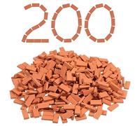 200 Pieces Mini Bricks for Landscaping Miniature Bricks Brick Wall Small Bricks for Parts,1/35 Scale