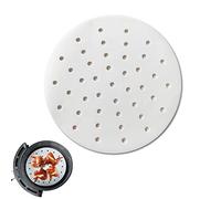 200 Pieces of Air Fryer Parchment Paper, 7-Inch Non-Stick Steamer Paper Liners, 17.8cm Round Perforated Parchment Paper Mats for Air Fryer Accessories and Steamers