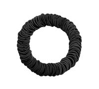 200 pieces of black elastic headbands, suitable for both men and women, ideal for ponytails, thick, medium, thin, and short hair, as well as thick curly hair (4mm) (black)