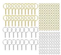 200 Pieces of Key Ring Chain, Single-Turn Opening is Easy to Assemble, The Connection is Firm and The Load-Bearing is Good, Suitable for Backpack Ornaments, Gift Pendant Accessories.