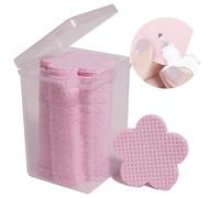 200 Pieces Pink Lash Glue Wipes, Nail Wipes, Flower Shape Lint Free Magic Wiper Cloth, Lash Extension Supplies (1 Box) (Simple Packaging)-(Pink Flower Shape)
