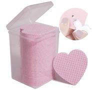 200 Pieces Pink Lash Glue Wipes, Nail Wipes, Heart Shape Lint Free Magic Wiper Cloth, Lash Extension Supplies (1 Box) (Simple Packaging)-(Pink Heart Shape)