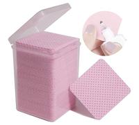 200 Pieces Pink Lash Glue Wipes, Nail Wipes, Square Shape Lint Free Magic Wiper Cloth, Lash Extension Supplies (1 Box) (Simple Packaging)-(Pink Square Shape)