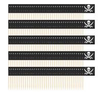 200 Pieces Pirate Toothpick Flags, Cupcake Decorations, Pirate Decorations for Kids Birthday, Pirate Theme Party, Skull Toothpick Flags