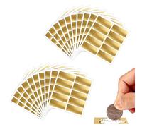 200 Pieces Self Adhesive Rubber Sticker - 2.36x1 Inch, Gold Paperless Scratching Stickers, Creative DIY Surprise Stickers for Cards, Gifts and Promotions