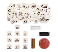 200 Pieces Sewing Labels, 1 Piece Sewing Kit, Sewing Materials, Handmade Fabric Labels, Fabric Labels, Hand Sewn DIY Labels
