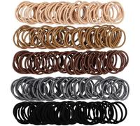 200 Pieces Small Hair Ties No Wrinkle Elastic Ponytail Holders Hair Accessories for Baby Girls Toddlers Kids Neutral Color