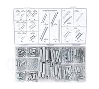 200 Pieces Tension Springs Assortment, Compression SpringsAssorted Extension Spring Kit, Metal Spiral Extended Compressed Spring Set with Storage Case