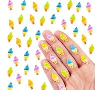200 Pieces Tiny Ice Cream Decor for Dollhouse Miniatures Mini Food for Crafts Micro Resin Things for Dollhouse Mini Kitchen Micro Landscaping Decoration