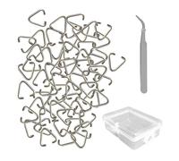 200 Pieces Triangle Buckle With 1 Piece Tweezers And 1 Piece Storage Box, Triangular Open Jump Ring, Diy Jewelry Accessories, Craft Accessories, Key Ring Connector