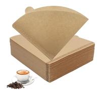 200 Pieces Unbleached Disposable Coffee Filters, Compatible Papers for 1-4 Cup CoffeeDrippers, V-Shaped Drip Tips & Coffee Machines