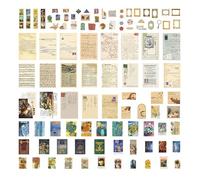 200 Pieces Vintage Scrapbooking Stickers | DIY Diary Album - Retro Antique Paper Stamp Stickers for Embellishing Diary