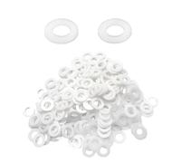 200 Pieces White Plastic Gasket, Round Door Gasket, Rubber Gasket Sleeve, Door Hinge, Mounting Ring Kit, Suitable For Door Equipment (10 * 15 * 1mm, 10 * 15 * 2mm)