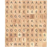 200 Pieces Wooden Tiles, Standard Size Craft Letters, Replacement Alphabet Set for Board Games, Crafts & Scrapbooking