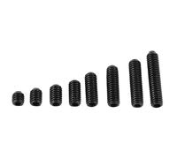 200 piezas M3 de acero al carbono negro con punta de copa, juego de tornillos, surtido de tornillos hexagonales para equipos de maquinaria, proyectos de bricolaje automotrices,